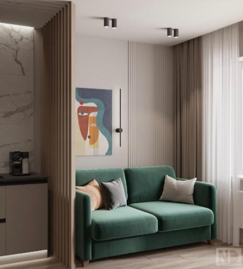 Магический интерьер кухни гостиной в квартире, которая полностью утверждена и. 03