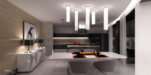 Дизайн интерьера квартиры выполнен в современном минималистичном стиле. 02