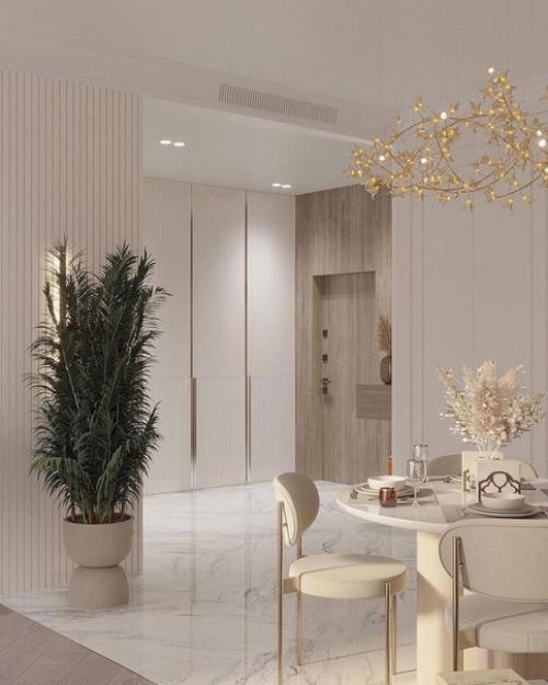 Роскошный интерьер в современном стиле элегантность и изысканность сочетает. 01
