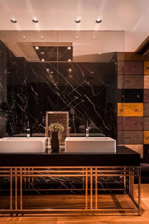 Респектабельный интерьер с мужским характером в 2-этажной квартире. 07