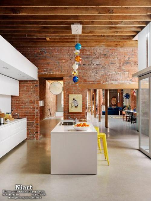 Просторные кухни в стиле лофт. 07 Просторные кухни в стиле лофт. 07