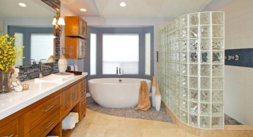 Стеклоблоки в интерьере помещений разного назначения с фото идеями. 05