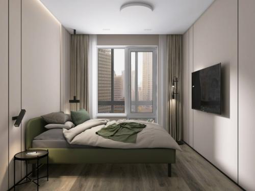 Проект 1-комнатной квартиры 42 м 2 в ЖК аквилон митино в Москве. 07