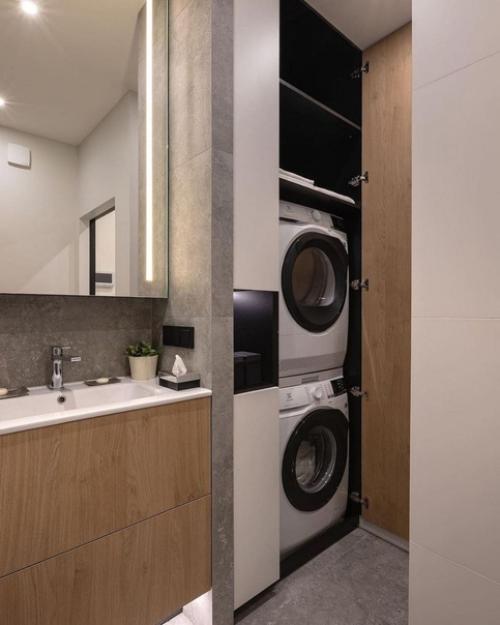 Квартира 43 м 2 в стиле минимализм с элементами Wabi Sabi. 07