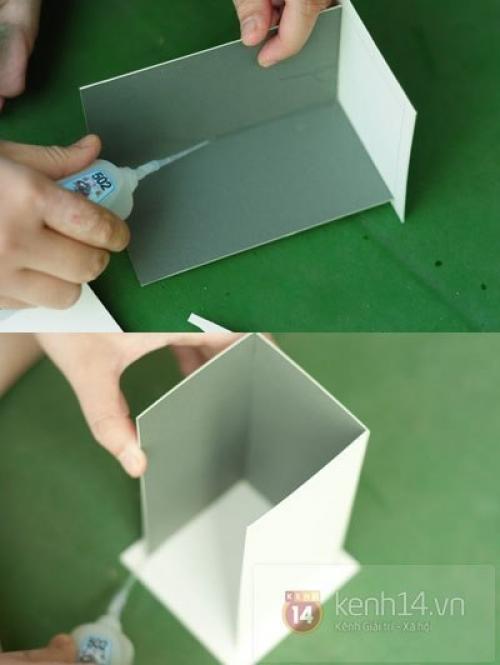 Из картона.  Домик для чайных пакетиков. 04