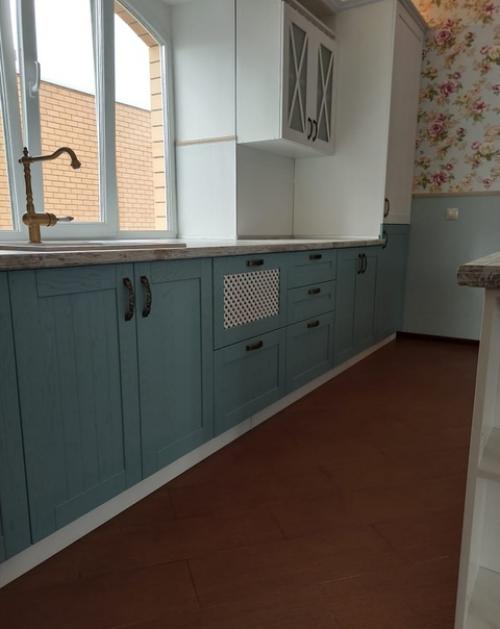 Фотоотчёт. Кухня с островом и встроенным холодильником. 04