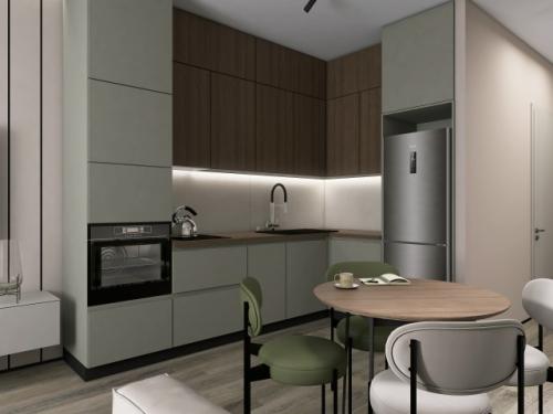 Проект 1-комнатной квартиры 42 м 2 в ЖК аквилон митино в Москве. 02