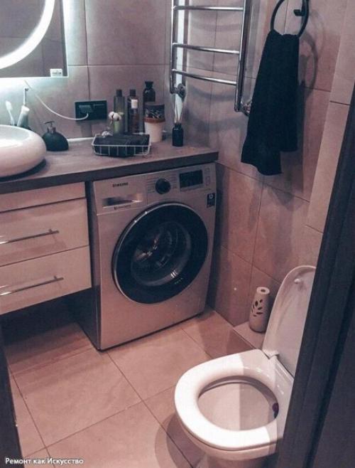 Дизайн интерьера. Для небольшой ванной. 04