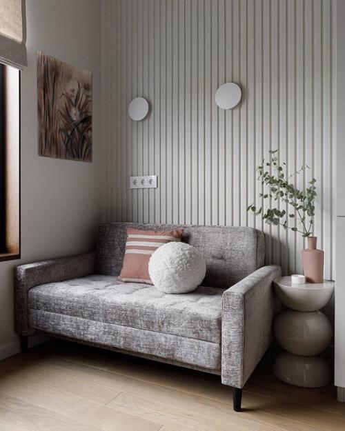 Анна Богачева оформила квартиру для молодой девушки в современном ЖК Береговой с видом на Москва - реку. 05