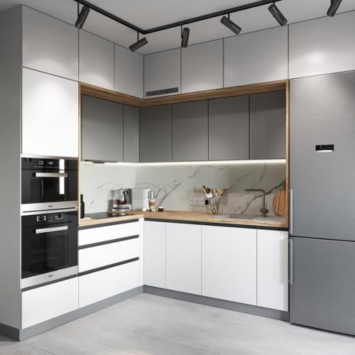 Стильная и современная кухня - гостиная из проекта kd_новоорловский_22. 06