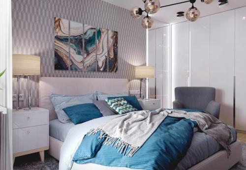 Современный интерьер двухкомнатной квартиры. 06