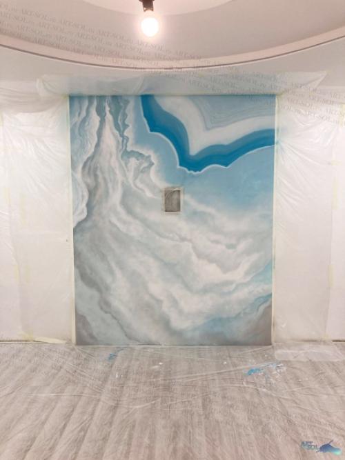 Заключительная серия фотографий с абстракций в тв зоне в гостинной перед тем как перейти к другим работам. 01