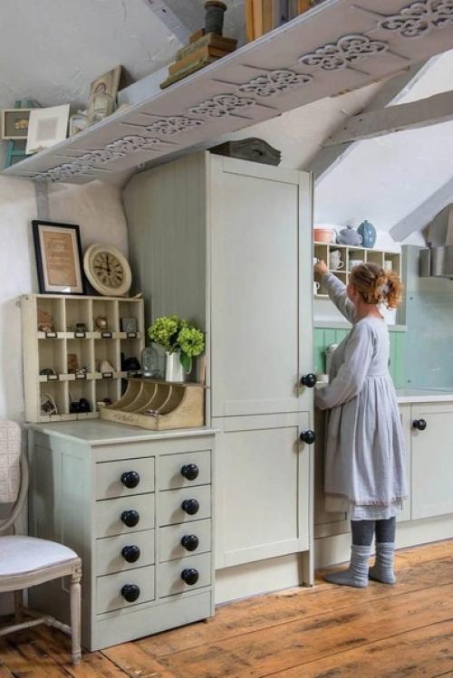 350-Летний дом на берегу моря в кантри стиле: интерьер дома в цвете неба и моря и ретро Изюминками. 06