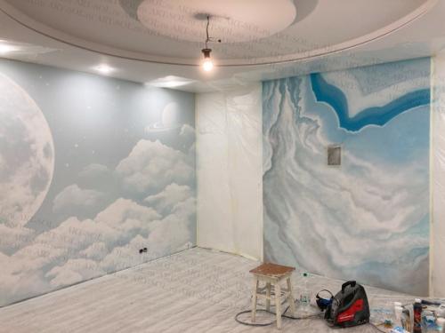 Заключительная серия фотографий с абстракций в тв зоне в гостинной перед тем как перейти к другим работам. 07