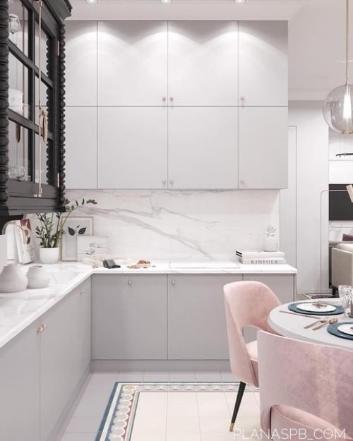 Объединенное общее пространство кухни, гостиной и прихожей. 03