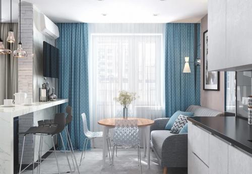 Современный интерьер двухкомнатной квартиры. 02