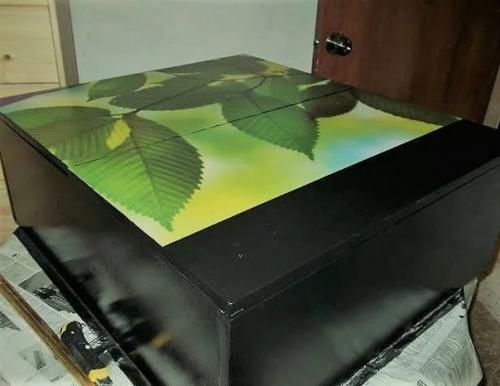 Девушка своими руками кухню преобразила. 02