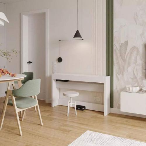 Белый, кремовый и естественный цвет древесины - популярные оттенки в оформлении интерьера. 05