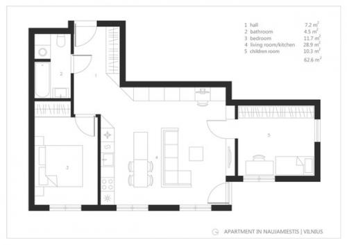 Квартира для молодой семьи в Вильнюсе. 09
