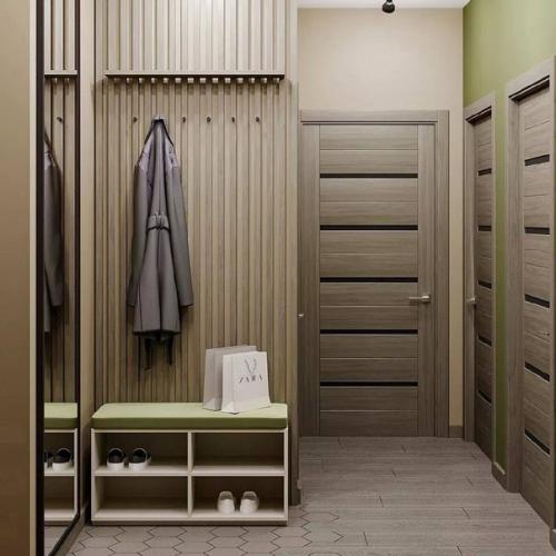 Интерьер трехкомнатной квартиры с яркими акцентами для молодой семейной пары, которая в будущем планирует иметь детей. 08