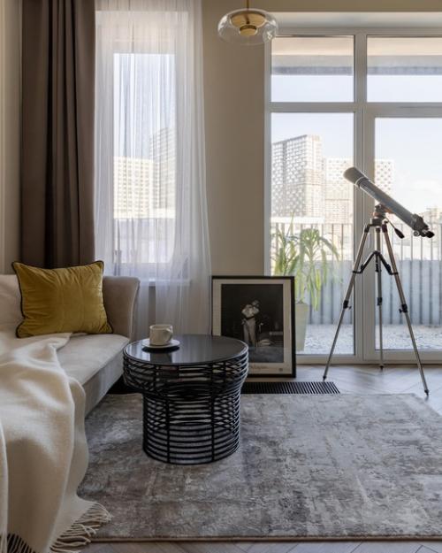 Реализованный интерьер маленькой квартиры - студии, площадью 24, 2 кв. 02