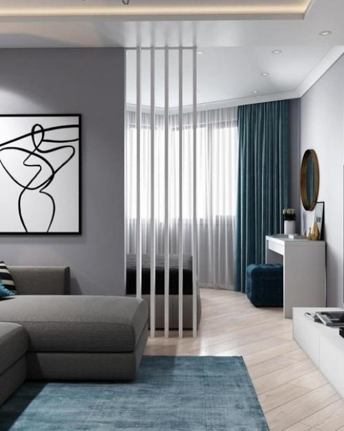 Интересный интерьер. С грамотным зонированием. 02