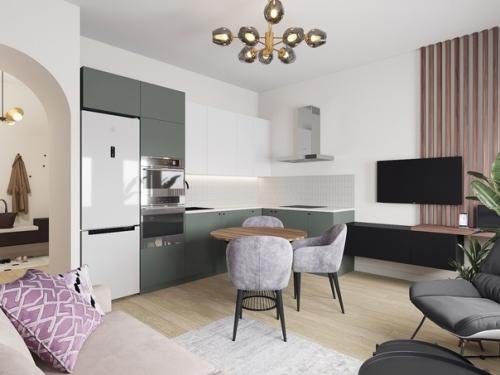 Проект 1-комнатной квартиры 46 кв. 01