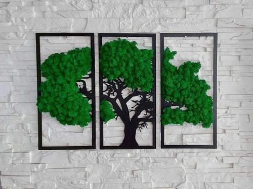 Панно из стабилизированного мха выглядит очень эффектно и современно. 08