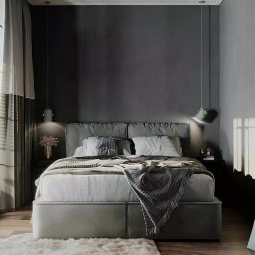 Стильный интерьер студии в серых тонах, в которой удалось разместить все! 06