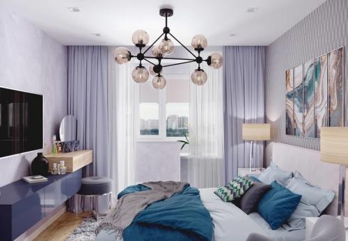 Современный интерьер двухкомнатной квартиры. 07