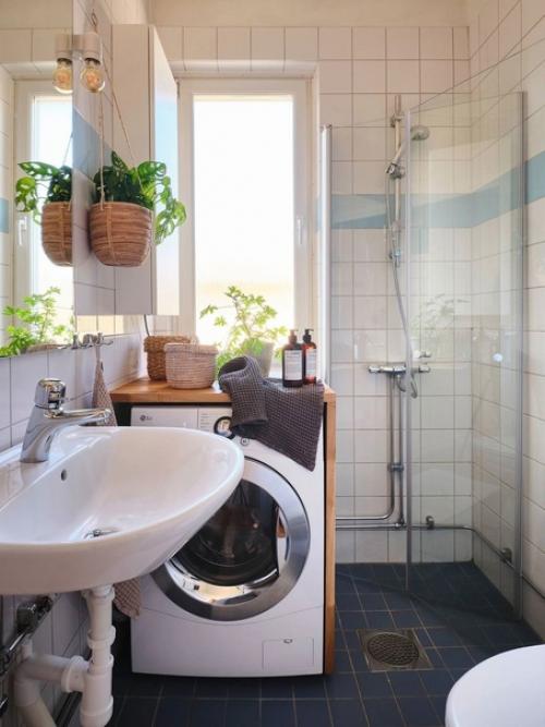 Небольшая квартира с приятными зелеными и деревянными акцентами. 05