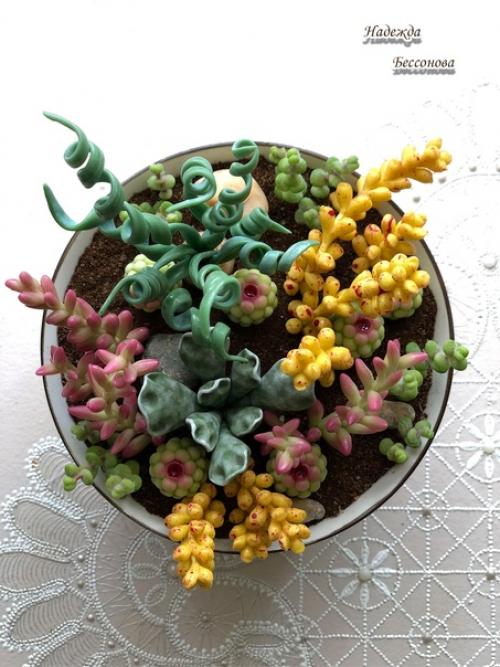 Онлайн курс по лепке суккулентов Мир в Глиняной Чашке с Ольгой лапуновой завершается. 04