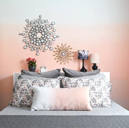 Градиентная окраска стен, иначе, омбре - это нечто очень новое веяние в современном дизайне интерьеров. 01