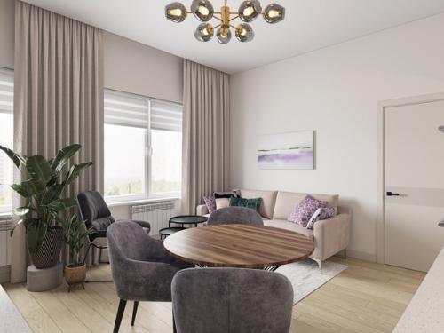 Проект 1-комнатной квартиры 46 кв. 03