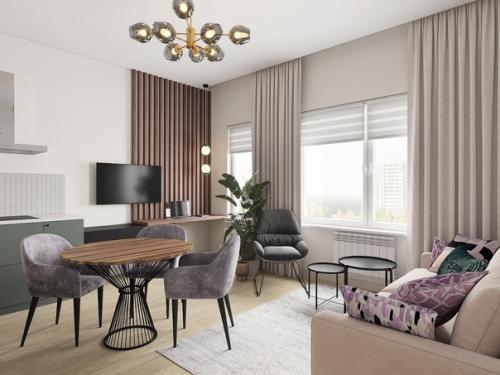 Проект 1-комнатной квартиры 46 кв. 02