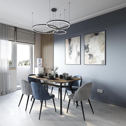 Стильная и современная кухня - гостиная из проекта kd_новоорловский_22. 08