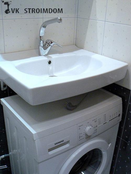 Установка раковины над стиральной машиной: выбор оборудования и технология монтажа. 05