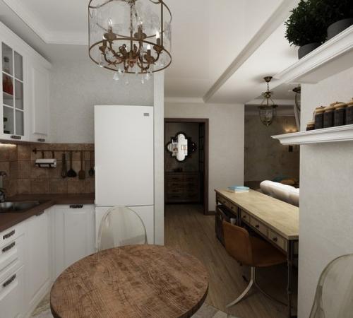 Однокомнатная квартира с элементами винтажа. 04