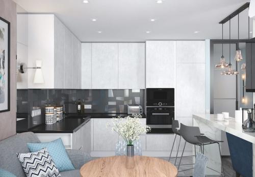 Современный интерьер двухкомнатной квартиры. 01