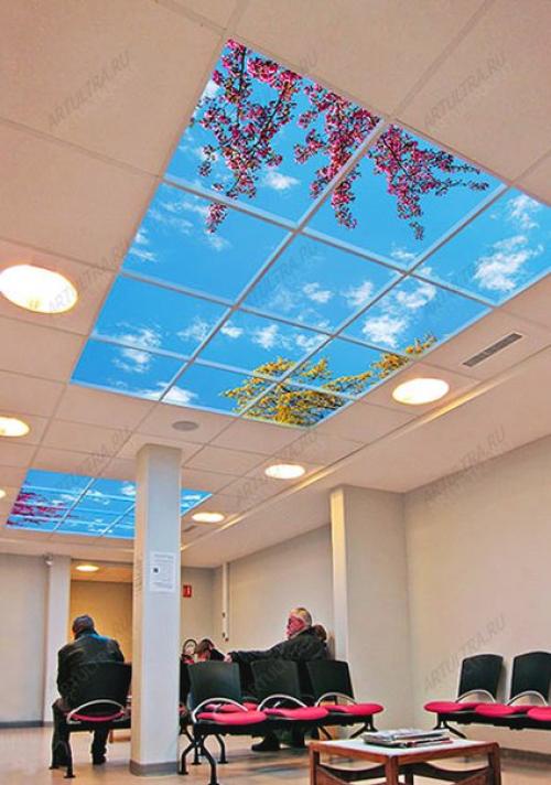 Мы стеклянные потолки с уф печатью делаем? 03