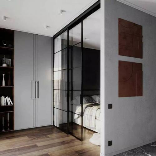 Стильный интерьер студии в серых тонах, в которой удалось разместить все! 05