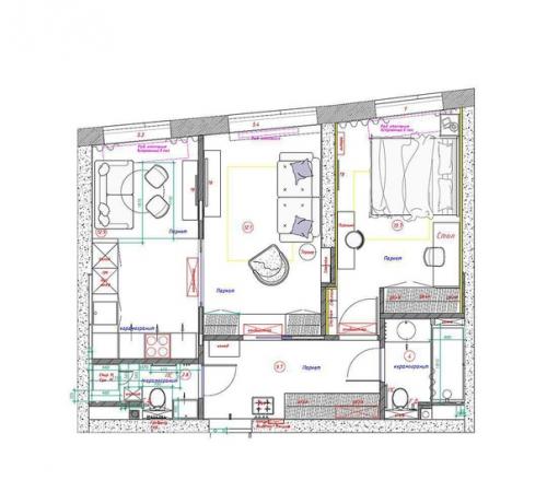 Площадь спальни 14 кв. 07