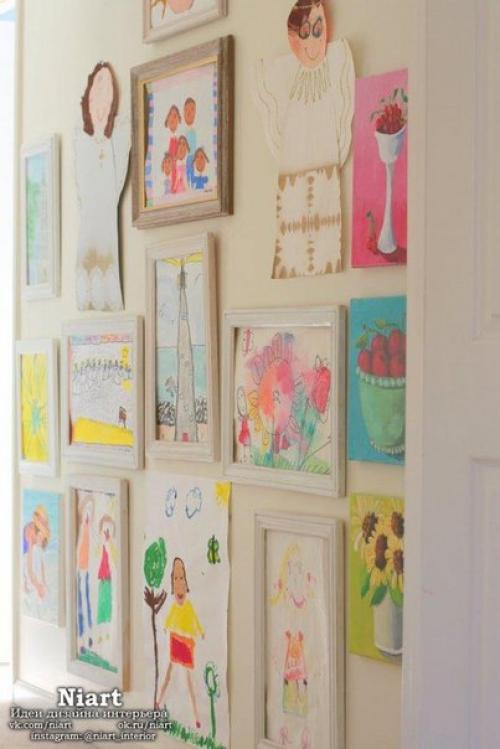 Детские рисунки в квартире или доме. 05