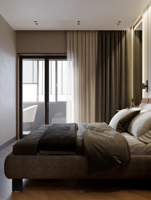 Спальня в новом проекте 4 х комнатной квартиры 113, 5 м в ЖК новый город. 01