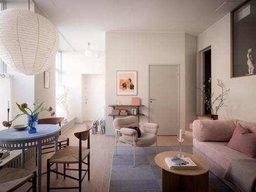 Интерьер скандинавской квартиры - студии 43 м 2 в доме начала 20 века. 07