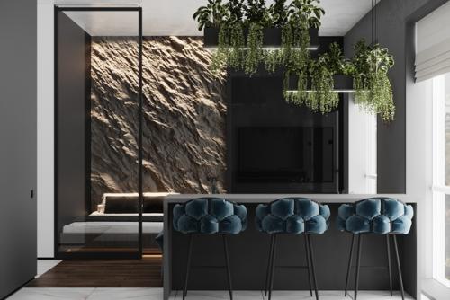 Стильный и современный интерьер квартиры для молодых и амбициозных ребят (ЖК Wellton Towers, г. Москва. 03