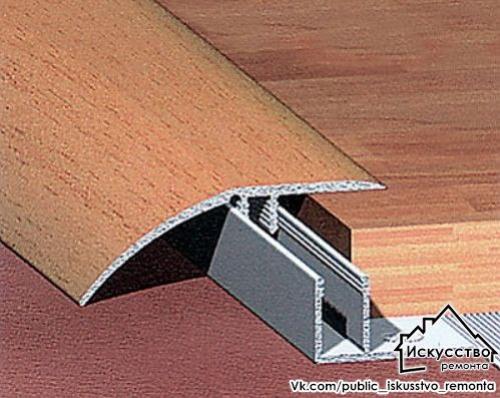 Стыковка различных покрытий пола. 04