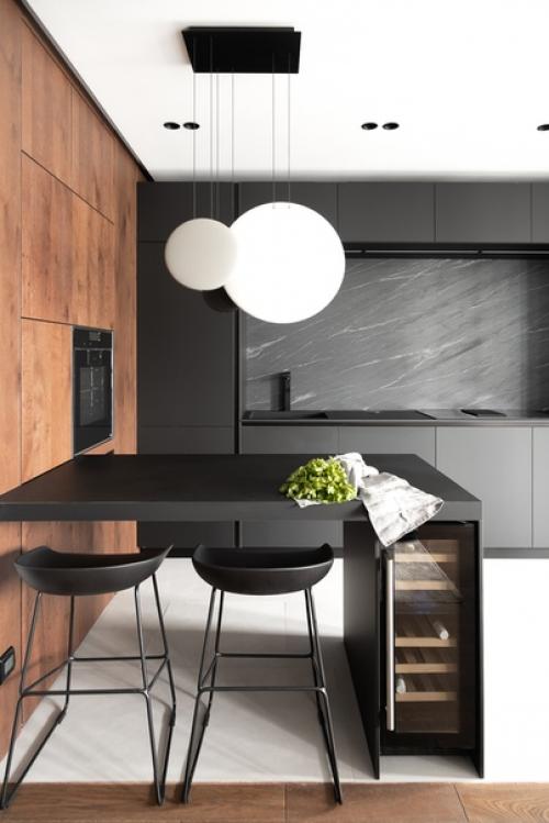 Современная квартира в темных тонах 103 м ч. 1. 01