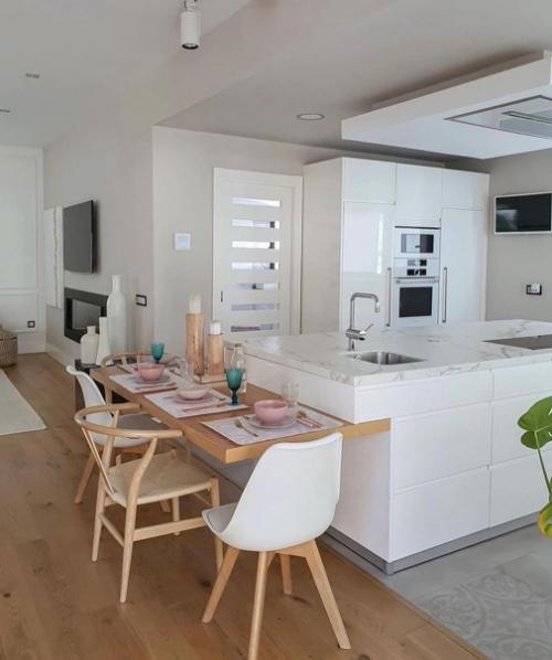 Красивый скандинавский интерьер загородного дома. 01