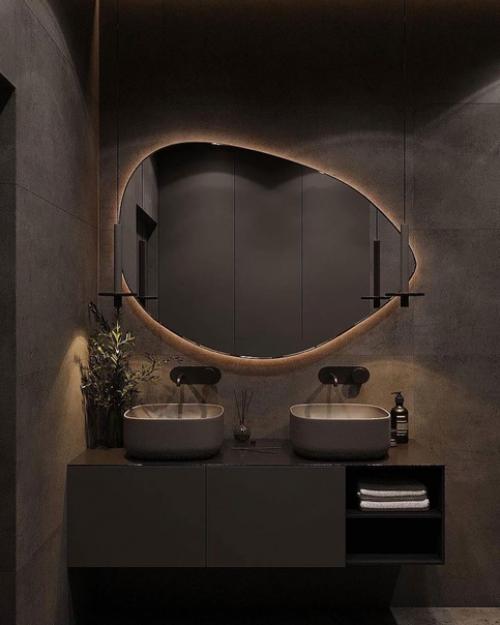 Плюсы и минусы черной сантехники в санузле. 03